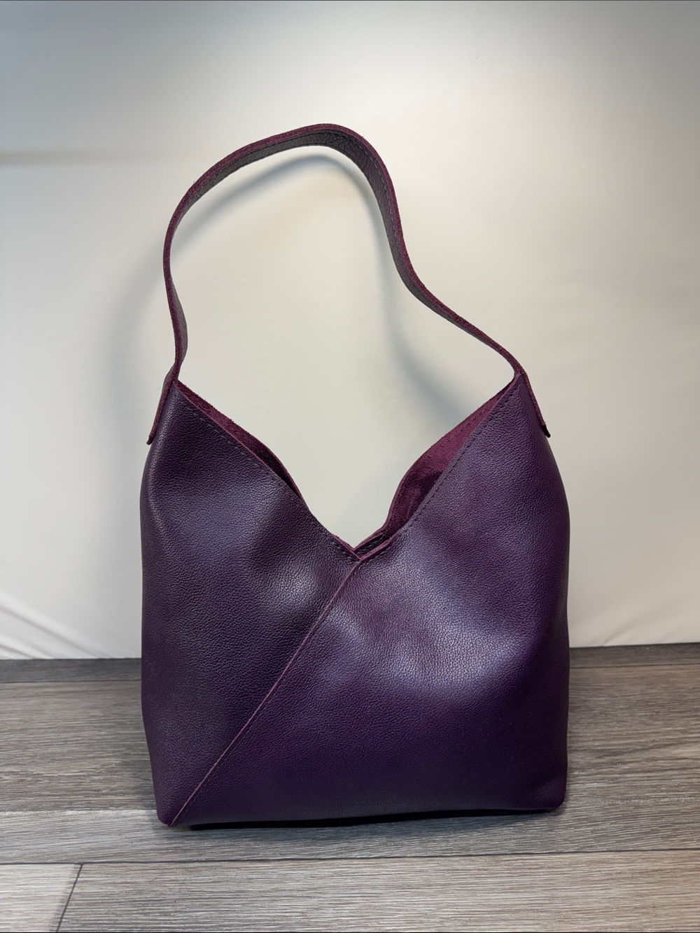 Portland Leather Deep Plum Shoulder Bag